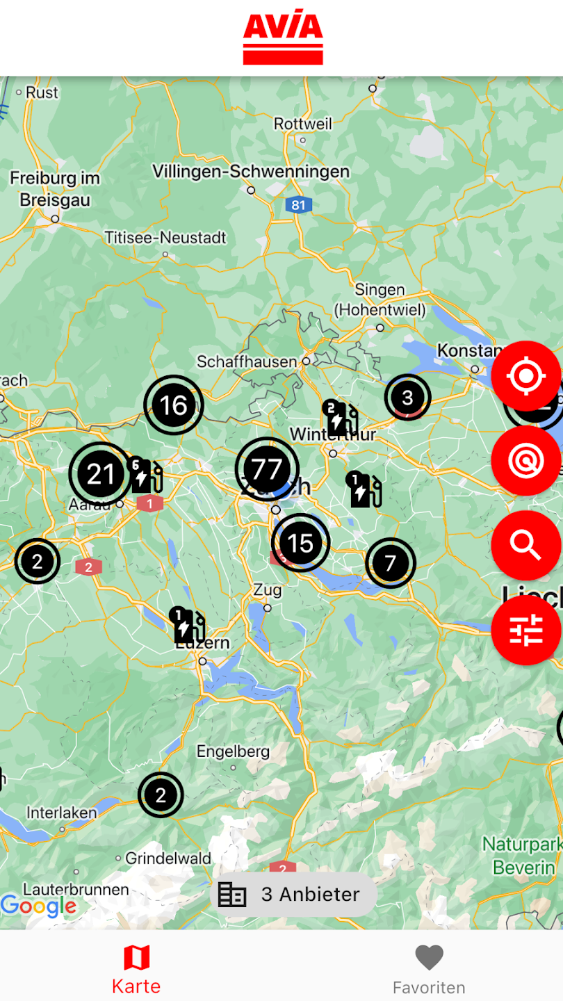 Avia: App für Elektroautos screenshot 1